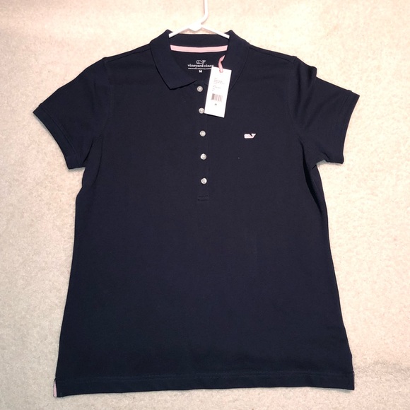 Vineyard Vines Tops - NWT Vineyard Vines Navy Blue Shoreline Polo